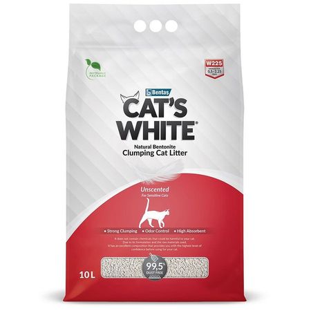 Cat aposs White Natural наполнитель для кошачьего туалета комкующийся натуральный без ароматизатора - 10 л 1729₽