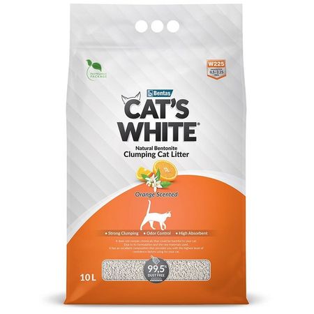 Cat aposs White Orange наполнитель для кошачьего туалета комкующийся с ароматом апельсина - 10 л 1587₽