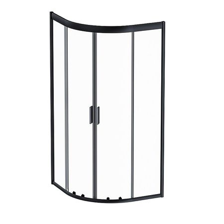 Душевой уголок AMPM Gem 90х90 W90G-401-090BT профиль Черный матовый стекло прозрачное 35590₽