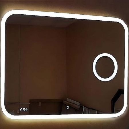 Зеркало Relisan Constance 1200х800 Гл000024356 с подсветкой с сенсорным выключателем, увеличением и часами