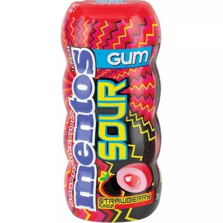 Жевательные конфеты Mentos Sour, клубника, 30 г