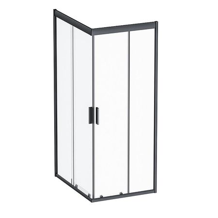 Душевой уголок AMPM Gem S 100х80 W93G-404-100280-BT профиль Черный матовый стекло прозрачное 69890₽