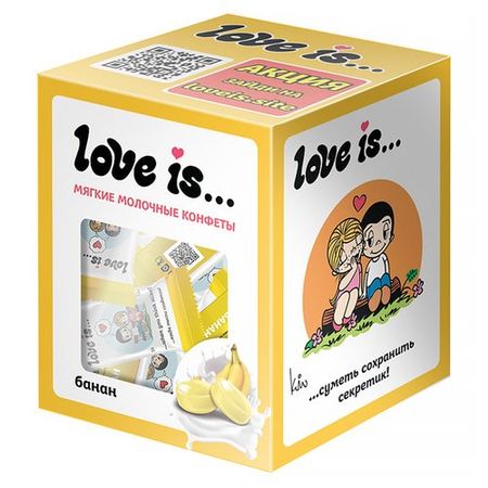 Конфеты жевательные Love is Сливочные со вкусом банана, 105г