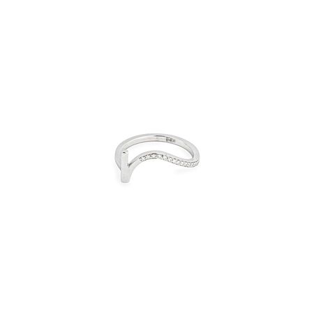 KOVA Кольцо Curve 01 из белого золота с бриллиантами