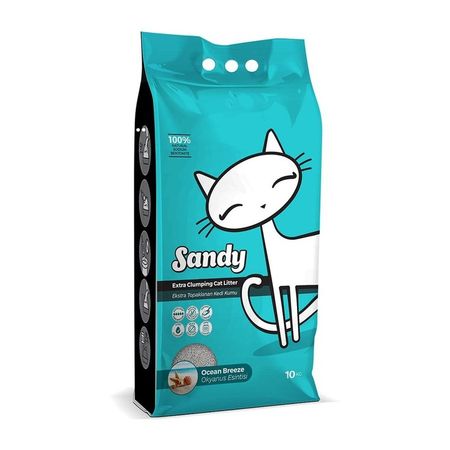 Sandy Ocean Breeze наполнитель для кошек комкующийся с ароматом океанского бриза - 10 кг 1830₽