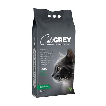 Cat aposs Grey Sensitive наполнитель для кошек комкующийся без ароматизатора - 10 кг 1830₽
