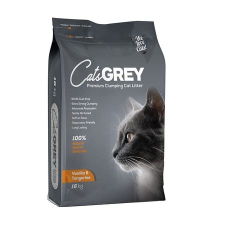 Cat aposs Grey Vanilla amp Tangerine наполнитель для кошек комкующийся с ароматом ванили и танжерина - 16 кг 2188₽