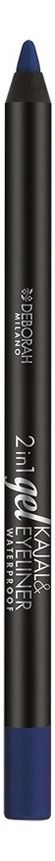 Карандаш для глаз гелевый 2 In 1 Kajal &amp; Eyeliner Gel 1,4г: 09 Deep Blue