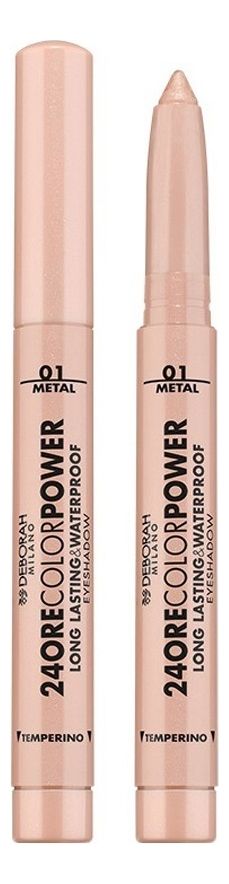 Стойкие тени для век в карандаше 24 Ore Color Power Eyeshadow 1,4г: 01 Champagne
