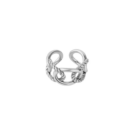 Philippe Audibert Незамкнутое кольцо, покрытое серебром, с плетением