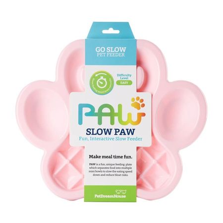 PetDreamHouse Paw Slow Feeder Baby Pink Easy Миска для собак и кошек для медленного кормления розовая - 32 л 789₽