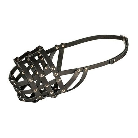 Каскад намордник 5 для собак крупных пород дог сука кожаный черныйкоричневый 374₽