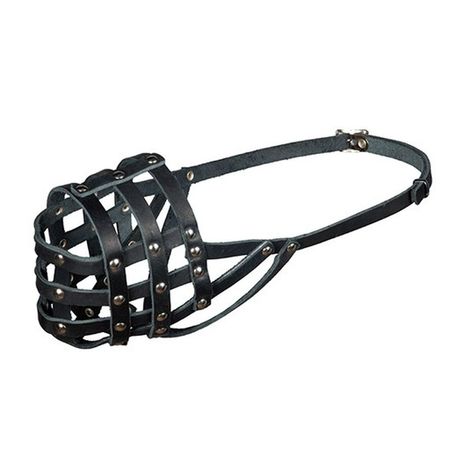 Каскад намордник 4 для собак крупных пород овчарка кобель кожаный черныйкоричневый 855₽