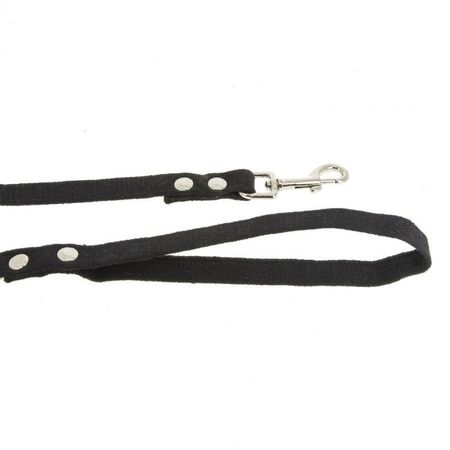 Каскад поводок для собак брезентовый черный - ширина 25 мм длина 10 м 1260₽