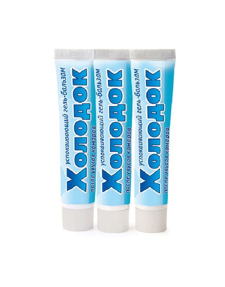 Холодок успокаивающий гель после укусов комаров туба 50 мл 89₽