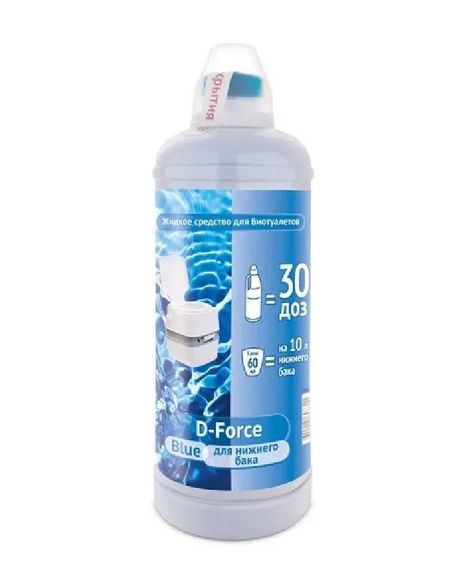 Жидкое средство для биотуалетов D-FORCE blue 18л 6штм для нижнего сливного бака биотуалета 629₽