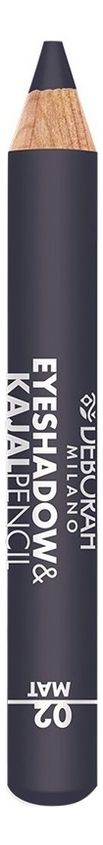 Тени-карандаш для век 2 в 1 Eyeshadow &amp; Kajal Pencil 2г: 02 Grey Finish Mat