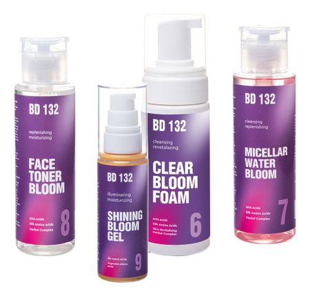 Набор для лица Bloom (пенка 150мл + мицеллярная вода 200мл + тоник 200мл + увлажняющий гель 50мл)