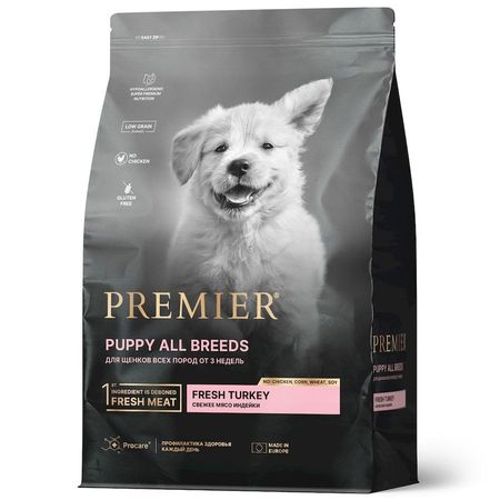 Premier Dog Turkey Puppy сухой корм для щенков всех пород с индейкой - 1 кг 1220₽