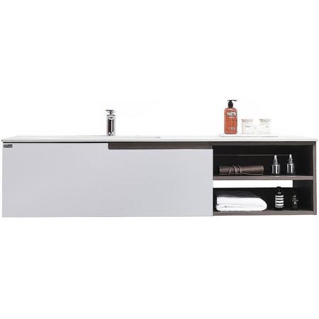 Тумба с раковиной Orans BC-1131 L 150 11311500L подвесная Matt coffee White matt 113400₽