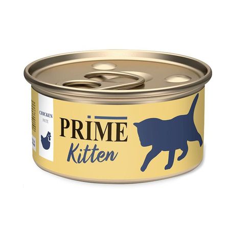 Prime Kitten влажный корм для котят паштет с курицей в консервах - 75 г 4560₽