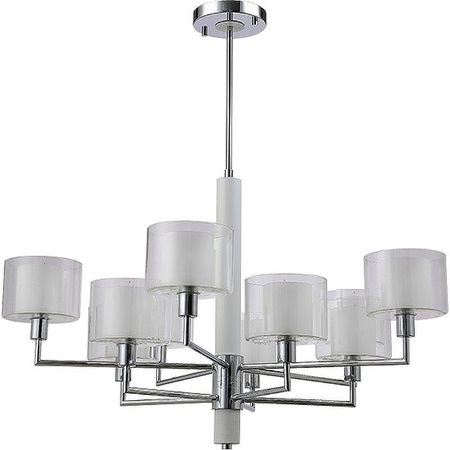 Люстра Crystal Lux Maestro SP-PL55 Chrome Прозрачная Белая Хром 29900₽
