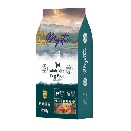 Mystic Adult Mini Dog Food Lamb amp Rice полнорационный сухой корм для собак мелких пород с ягненком и рисом - 25 кг 2199₽