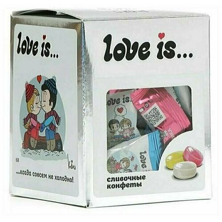 Конфеты жевательные Love is... Сливочное ассорти вкусов Серебро, 105 г