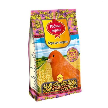 Родные корма сухой корм для канареек стандарт - 400 г 92₽
