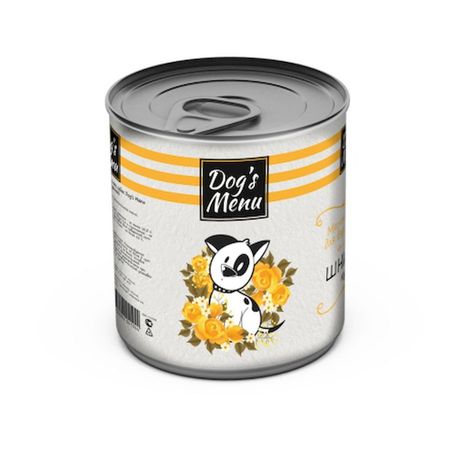 Dogs Menu влажный корм для взрослых собак всех пород с курицей шницель в консервах - 750 г 174₽