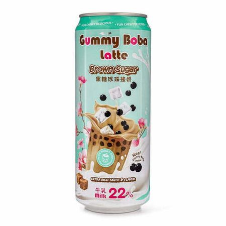 Напиток Os Bubble Gummy Boba Latte Brown Sugar, 470 мл