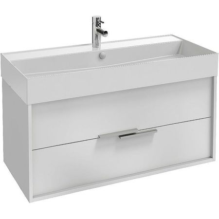 Тумба под раковину Jacob Delafon Vivienne 100 EB1668-J5-J5 подвесная Белая глянцевая