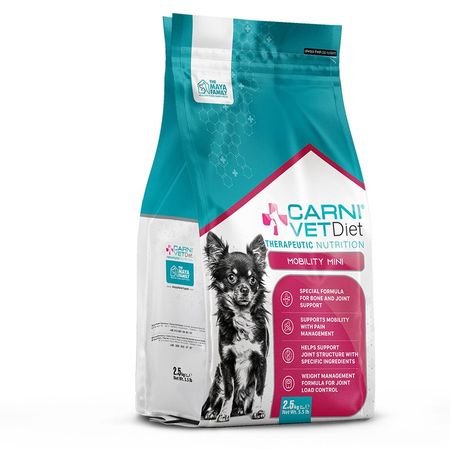 Carni Vet Diet Dog Mobility Mini сухой корм для собак мелких пород для поддержания здоровья суставов диетический с курицей - 25 кг 2255₽