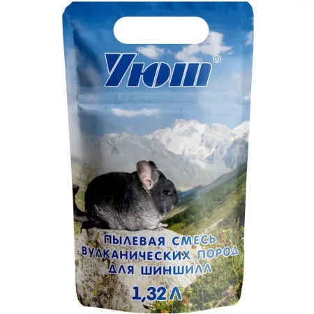 Уют пылевая смесь вулканических пород для взрослых шиншилл - 132 л 133₽