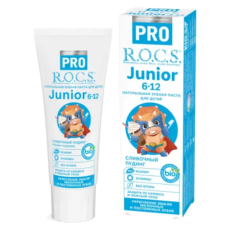 Зубная паста ROCS PRO Junior Сливочный пудинг 360₽