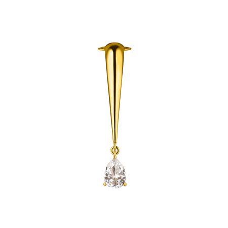 Vertigo Jewellery Lab Позолоченный клаймбер VENENUM CLIMBER TOPAZ из серебра с топазом