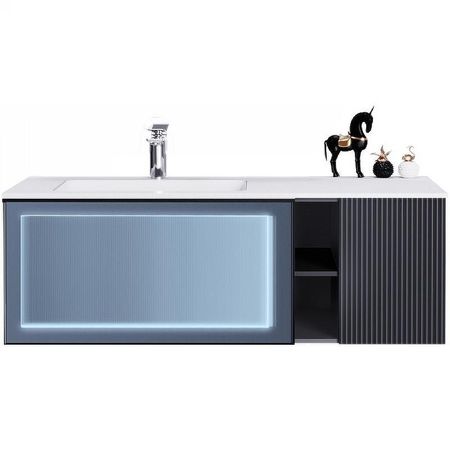 Тумба с раковиной Orans BC-9013-1200L 120 90131200L подвесная Matt Deep Ocean 119232₽