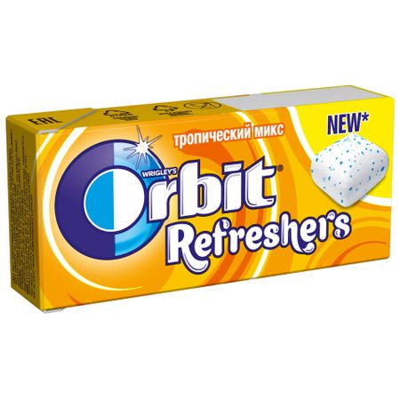 Жевательная резинка Orbit Refreshers Тропический микс, 16 г