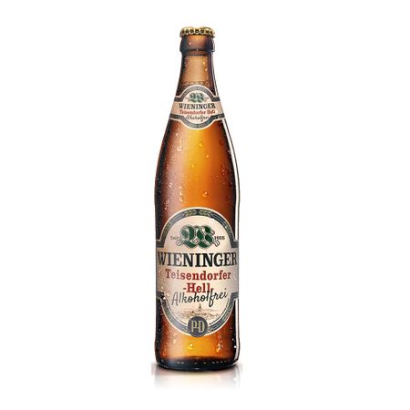 Пиво светлое фильтрованное Wieninger Teisendorfer Hell Alkoholfrei безалкогольное 0,5 л