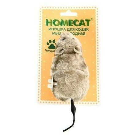Homecat игрушка для кошек мышь заводная - 7х15 см 208₽