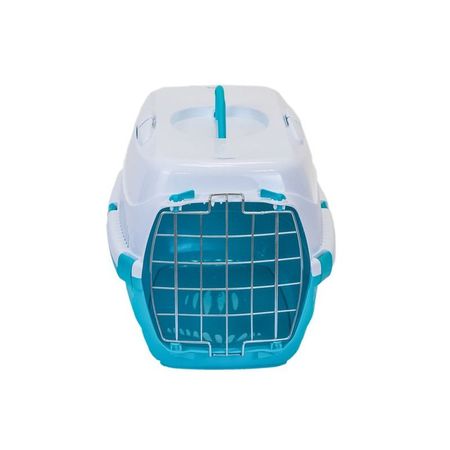 Homepet переноска для животных малая бирюзово-белая - 43х29х27 см 1425₽