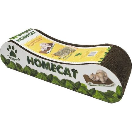 HOMECAT MINI Мятная волна когтеточка для котят из гофрокартона 41х12х10 см 343₽