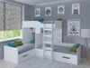 Кровати для подростков РВ-Мебель двухъярусная Трио (белый)