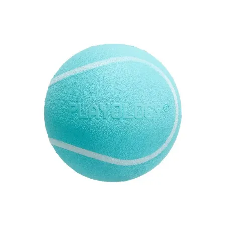 Playology Squeaky Chew Ball игрушка для собак мелких и средних пород жевательный мяч с пищалкой с ароматом арахиса голубой - 6 см 753₽