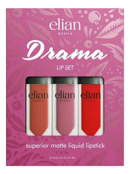 Набор матовых помад Drama Lip Set 3*5мл