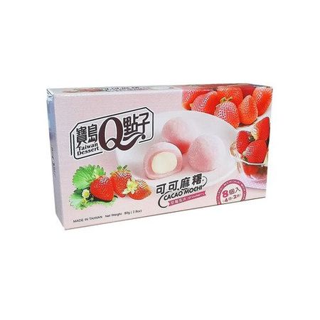 Пирожное Qidea Какао-Моти Клубника, 80 г