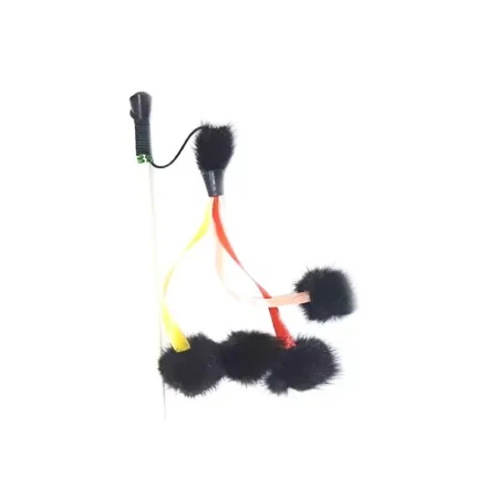 Semi игрушка-махалка для кошек, ленты на веревке с натуральной норкой, звенящая