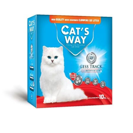 Cats way Box White Cat Litter Unsented (Natural) Less track наполнитель для длинношерстных кошек (коробка) - 10 л