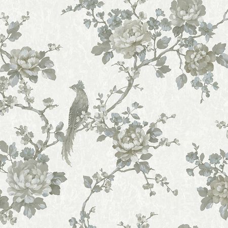 Обои Prima Italiana Ducale 80204 Винил на флизелине 1061005 БелыйСерыйГолубой ЦветыПтицы 5200₽