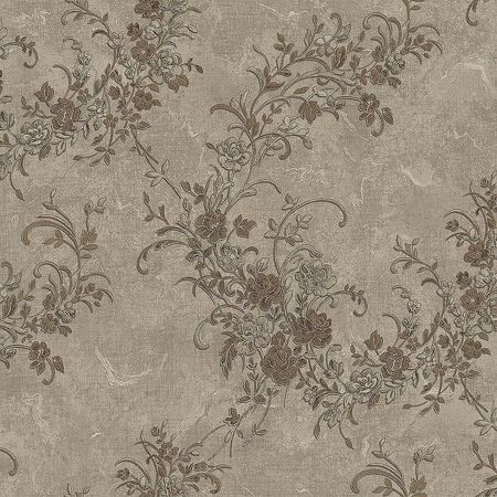 Обои Prima Italiana Legenda 80105 Винил на флизелине 10610 КоричневыйСеребряный Цветы 5200₽